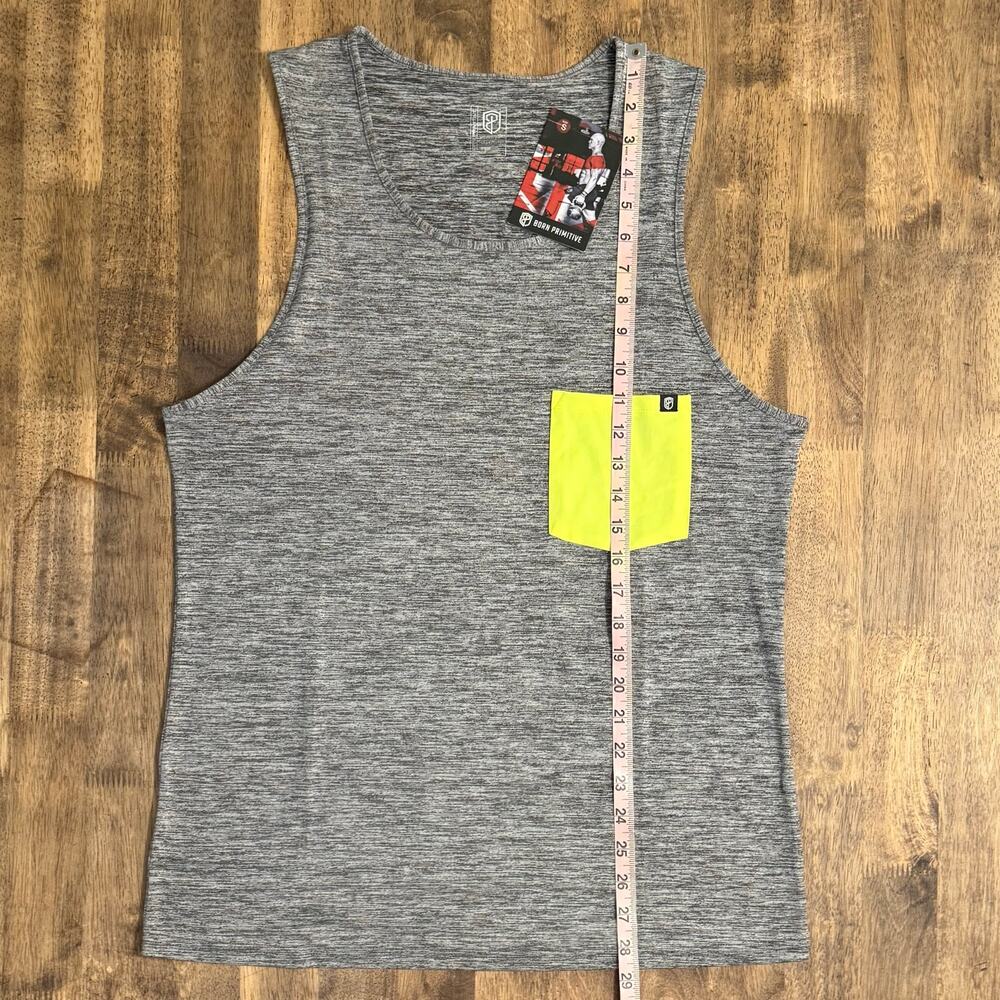 Born Primitive Athleisure Pocket Tank CrossFit Heather Gray Size Men’s Small - Picture 6 of 7